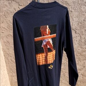 PLAYBOY Navy Shirt with Gold Tennis Graphic